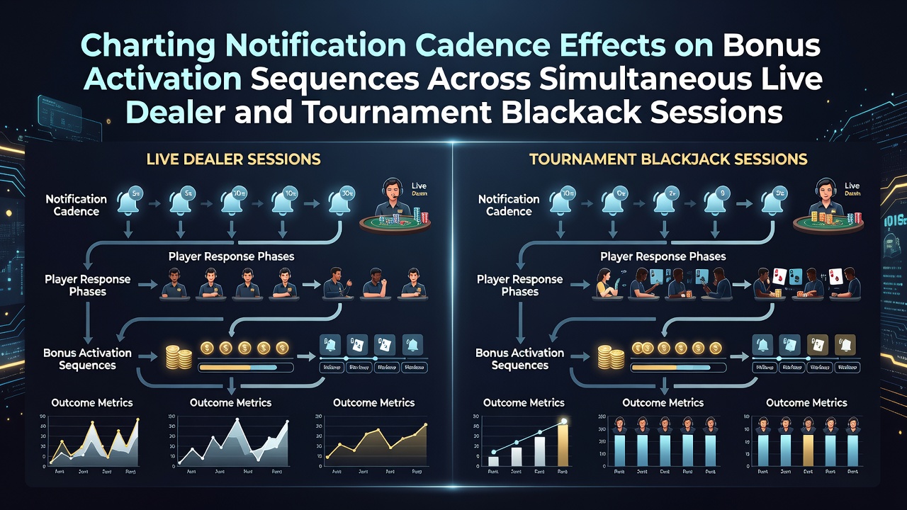 Diagram van notificatiecadans in blackjack sessies