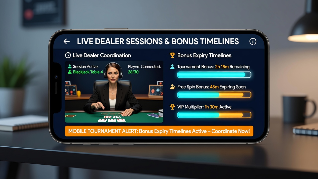 Live dealer sessies gecoördineerd met bonusverval op mobiele toernooiformaten