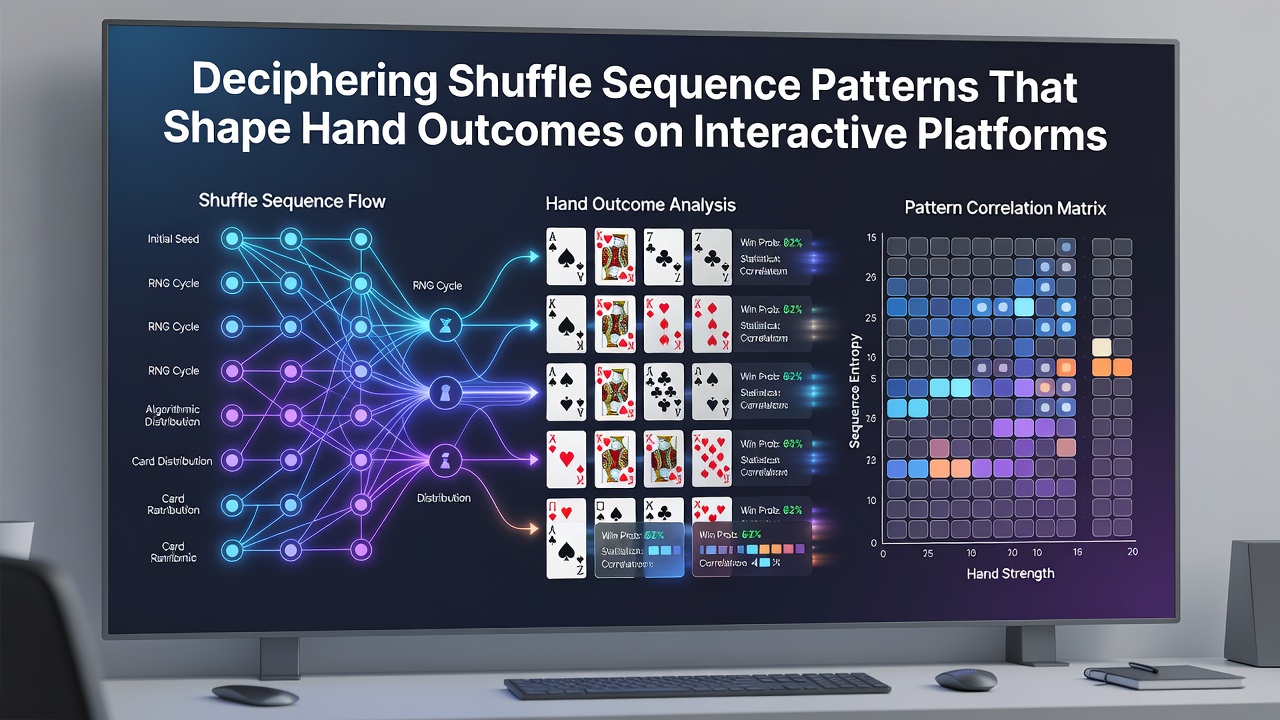 Data visualisatie van handuitkomsten beïnvloed door shuffle patronen