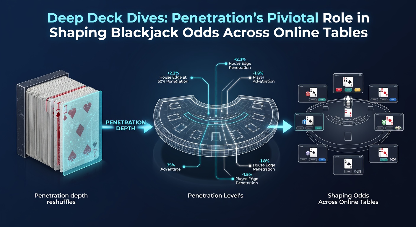 Live dealer aan een online blackjacktafel die kaarten deelt uit een multi-deck schoen, met een cut card zichtbaar nabij het einde van de penetratiezone