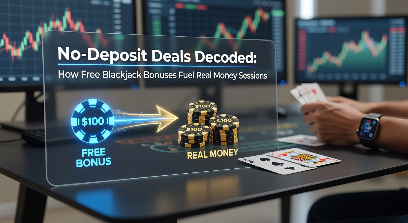 Grafiek met no-deposit bonus structuren in online blackjack, inclusief conversierates naar echte stortingen