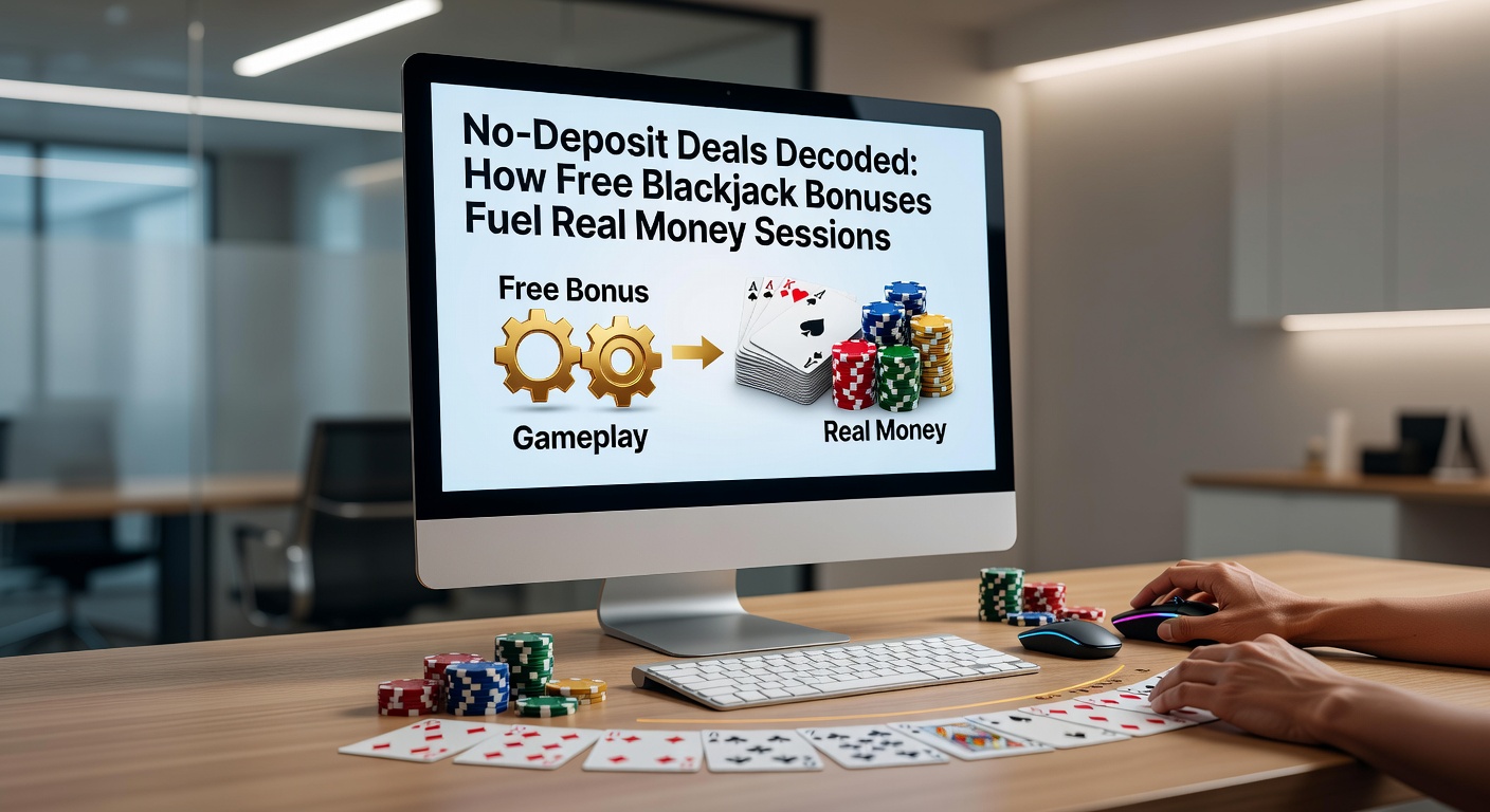 Voorbeeld van een no-deposit blackjack bonus interface op een mobiel casino platform, met actieve speeltafel en bonus saldo zichtbaar