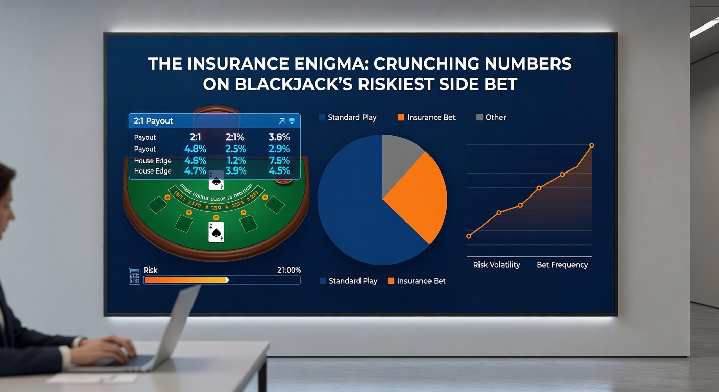 Grafiek met house edge curves voor insurance bet in verschillende deck composities